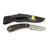 Frontier Double Eagle hunting knife with leather