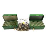 Lot: 218 Bee brass and reloaded cartridges,
