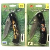 Lot, 2 Sporting Knife folding knives in package,