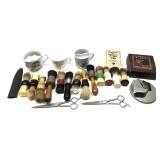 Lot, assorted vintage shaving tools/accessories