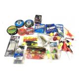 Lot, assorted fishing line and lures,