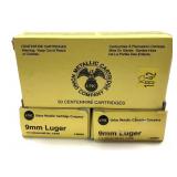x3- Boxes of 9mm Luger 115-grain MC UMC cartridges