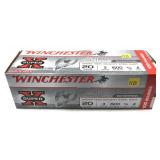 Box of 100 rounds 20 Ga. 3" No. 4 steel Winchester