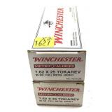 x2- Boxes of 7.62 x 25mm Tokarev 85-grain FMJ