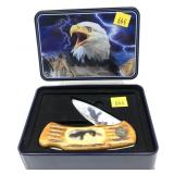Wild Outdoors Eagle folding knife in tin