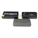 Magnum by Boker 440A folding knife in tin