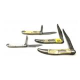 Lot, 4 assorted folding knives includes