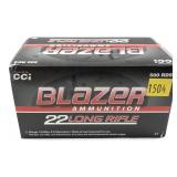Brick of 500 .22 LR CCI Blazer cartridges,