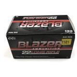 Brick of 500 .22 LR CCI Blazer cartridges,
