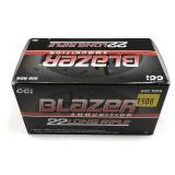 Brick of 500 .22 LR CCI Blazer cartridges,