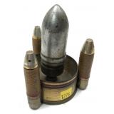 Artillery shell trench art, 5 1/2" H
