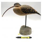 Ed Fiorino wooden carved shorebird signed and