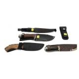 Lot, 5 assorted knives includes 3-hunting
