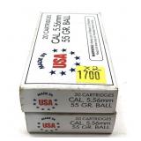 x2- Boxes of 5.56mm 55-grain Ball Winchester