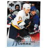 Jyrki Lumme autograph on 1996 Upper Deck Card # S2