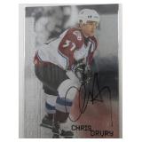 Chris Drury autograph on 1999 " In The Game"