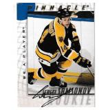 Sergei Samsonov autograph on Pinnacle 1998 card