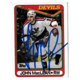 John MacLeam autograph on Topps 1990 Card # 224