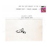 Tom Poti autograph on 3x5 card w/ envelope sent to