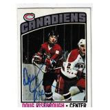 Doug Risebrough autograph on 1976 Topps Card #109