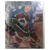 Sandis Ozolinsh autograph on 1999 " In the Game"