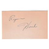 Rejean Houle autograph on 3x5 card