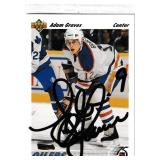 Adam Graves autograph on Upper Deck 1991 Card #268