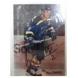 Al MacInnis autograph on 1999 " In the Game"