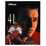 Lot, Jocelyn Thibault autograph on 8x10 photo;