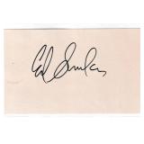 Ed Snider autograph on 3x5 card