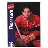 Elmer Lach autograph on Molsons Export Card #36