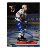 Joe Sakic autograph on 1992 Fleer Card #179