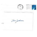 Tom Johnson autograph on 3x5 card w/ envelope