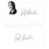 Lot, Ed Snider autograph on 2- 3x5 cards