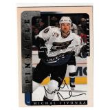 Michael Pivonka autograph on Pinnacle 1997 card