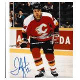 Lot, Jarome Iginla autograph on 8x10 photo;