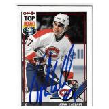 Lot, John LeClair autograph on 8x10 photo;