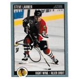 Steve Larmer autograph on Score 1992 card # 266