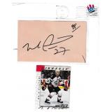 Lot, Mike Peca autograph on 3x5 card: autograph
