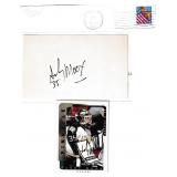 Lot, Andy Moog autograph on 3x5 card; autograph on
