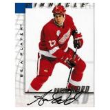 Aaron Ward autograph on Pinnacle card #200