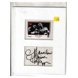 Lot, Marvin Hagler autograph on 8x10 photo;