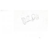 Mickey Duff autograph on 3x5 card