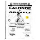 Donny Lalonde autograph on September 20, 1991,