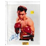 Lot, Carlos Ortiz autograph on 8x10 photo;