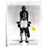 Jersey Joe Wolcott autograph on 8x10 photo,