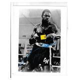 Lot, Larry Holmes autograph on 8x10 photo;