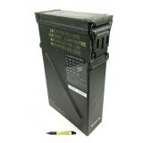 Projectile metal ammo can, 23" H