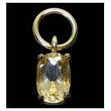 Sterling silver gold wash oval cut citrine