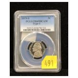 1979-S nickel, PCGS slab certified Proof 69